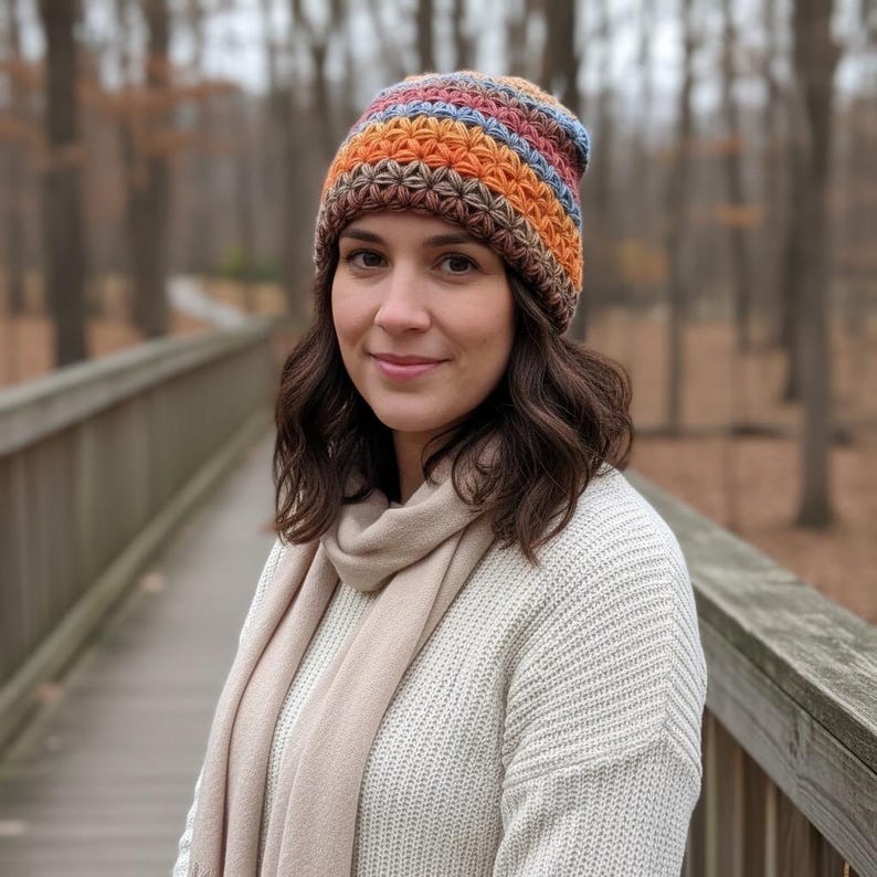 アジサイのビーニーかぎ針編みパターン：21ページにわたる初心者向けマスタークラス｜ステップバイステップの写真、ビデオチュートリアル、1対1のサポート｜PDFダウンロード 画像 8