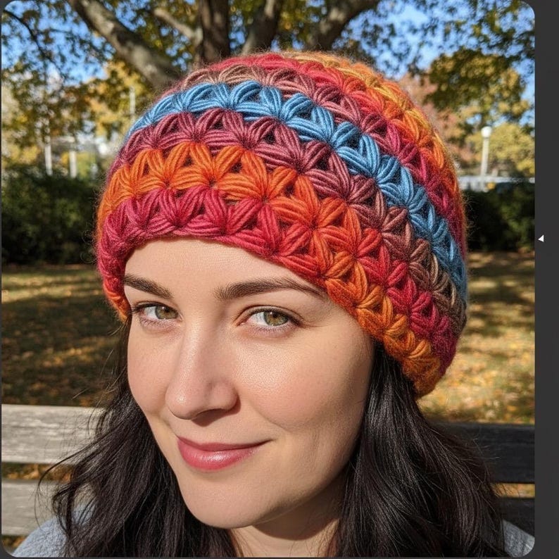 アジサイのビーニーかぎ針編みパターン：21ページにわたる初心者向けマスタークラス｜ステップバイステップの写真、ビデオチュートリアル、1対1のサポート｜PDFダウンロード 画像 11