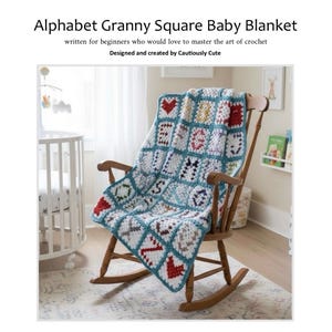 Alphabet Granny Squares Blanket Crochet Pattern: Beginner-Friendly PDF Download