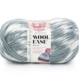 LION BRAND Worsted Acrylic & Wool Ease Fair Isle Yarn, knit, crochet, yarn supplies, 5.3oz skein