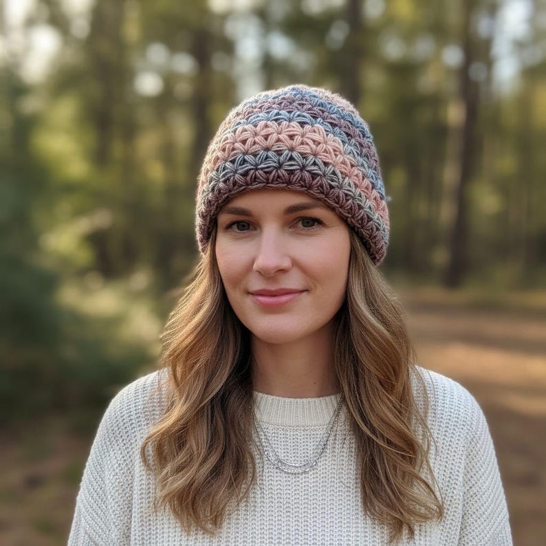 アジサイのビーニーかぎ針編みパターン：21ページにわたる初心者向けマスタークラス｜ステップバイステップの写真、ビデオチュートリアル、1対1のサポート｜PDFダウンロード 画像 4