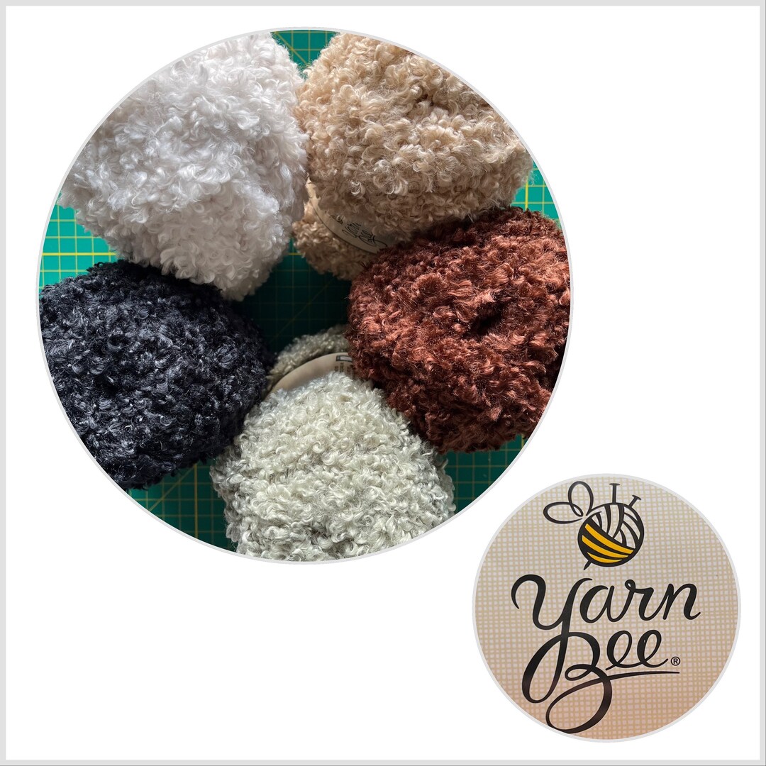 YARN BEE Truly Teddy Yarn, Knit Crochet Yarn Supplies, 8oz / 226 G