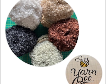 YARN BEE - Hilo verdaderamente de peluche, suministros de hilo de ganchillo de punto, madeja de 8 oz / 226 g