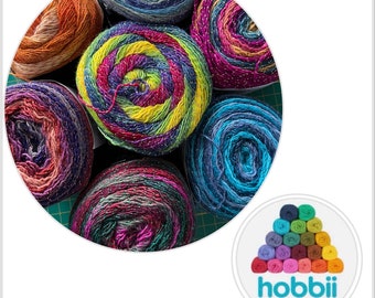 HOBBII Universe Fingering & Sock Premium acrylgaren, polyester, breibenodigdheden, haakbenodigdheden