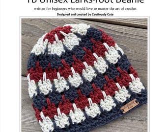 Larksfoot Top-Down Beanie Beginner-Friendly | Step-by-Step Instructions Crochet Pattern - PDF Download, Handmade Practical Gifts!
