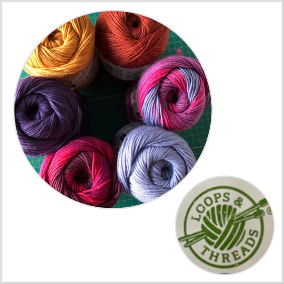 Loops & Threads Cozy Wool Merino Yarn. Knitting Supplies, Crochet