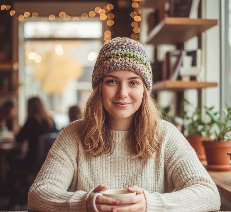 アジサイのビーニーかぎ針編みパターン：21ページにわたる初心者向けマスタークラス｜ステップバイステップの写真、ビデオチュートリアル、1対1のサポート｜PDFダウンロード 画像 6