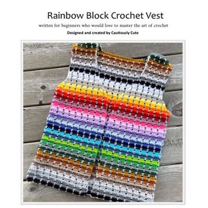 Haakpatroon hemd met regenboogbloksteek | Geschikt voor beginners | Stapsgewijze instructies - pdf-download, Praktische cadeaus!, Handgemaakte cadeaus!