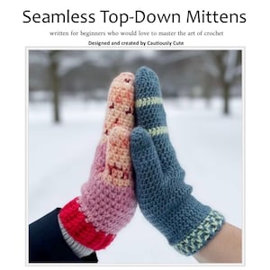 Patrón de ganchillo para guantes con diseño de arriba hacia abajo: Descarga en PDF para principiantes