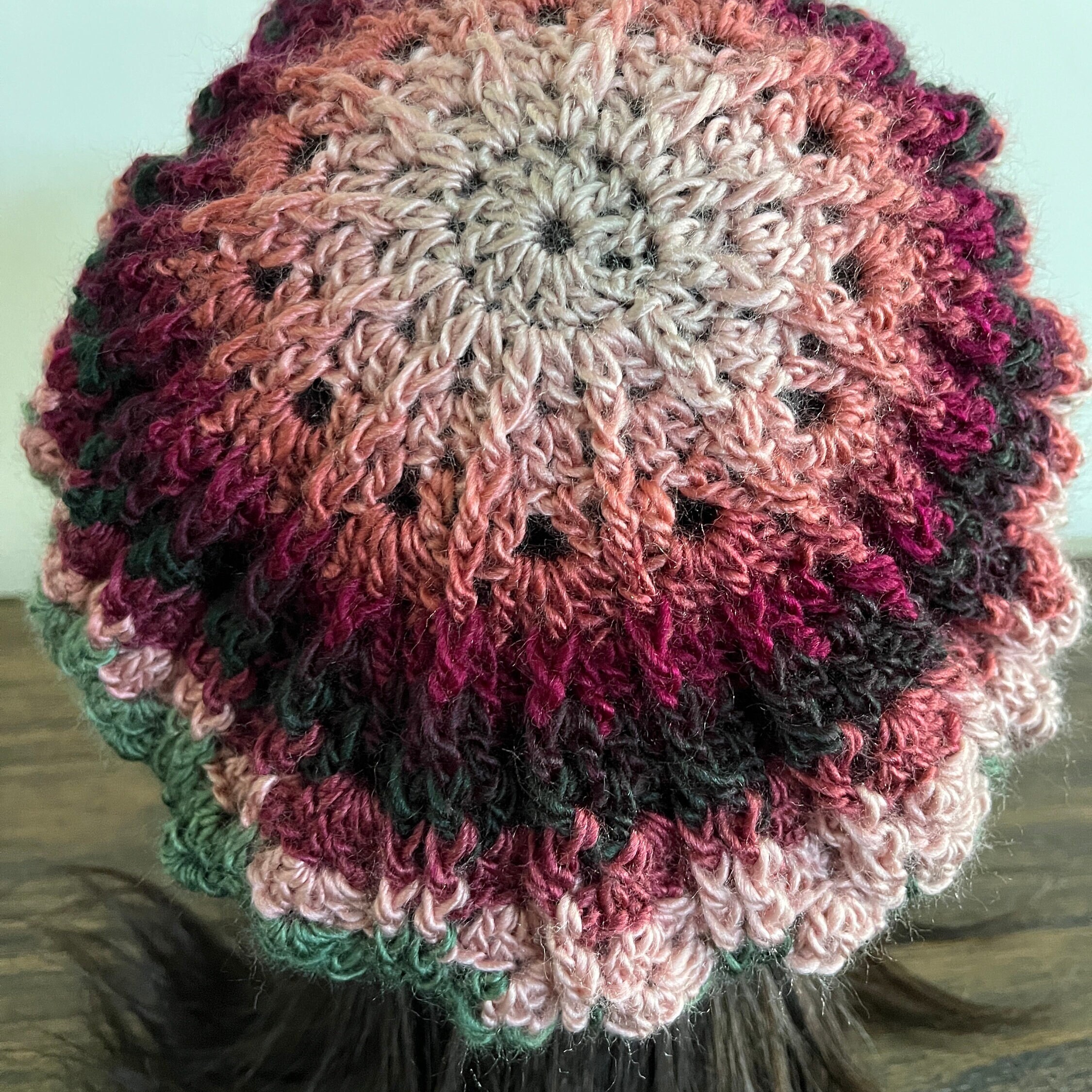 Crochet Beret: Lightweight Handmade Acrylic Beanie - Spring 