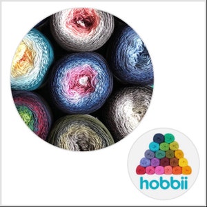 HOBBII Twister soft cake-yarn with beautiful color transitions, yarn supplies, yarn for scarves, 8.8oz 1000m cotton & Acrylic sport yarn