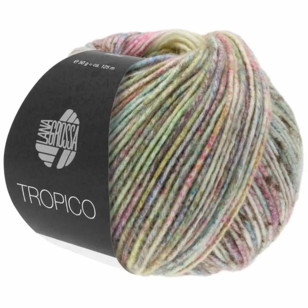 LANA GROSSA Tropico Soft blend of cotton and Merino wool multicolor Italian Yarn supplies 50gr/1.75oz