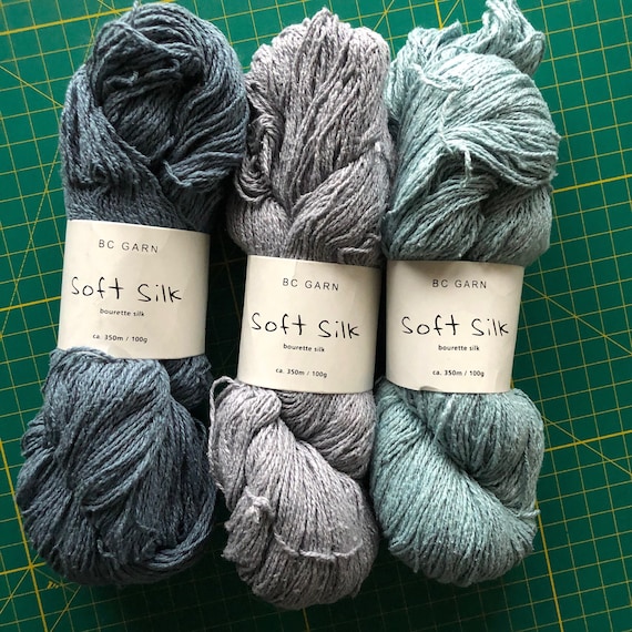 BC Garn Soft Silk 100g Skein Bourette Silk Knitting -