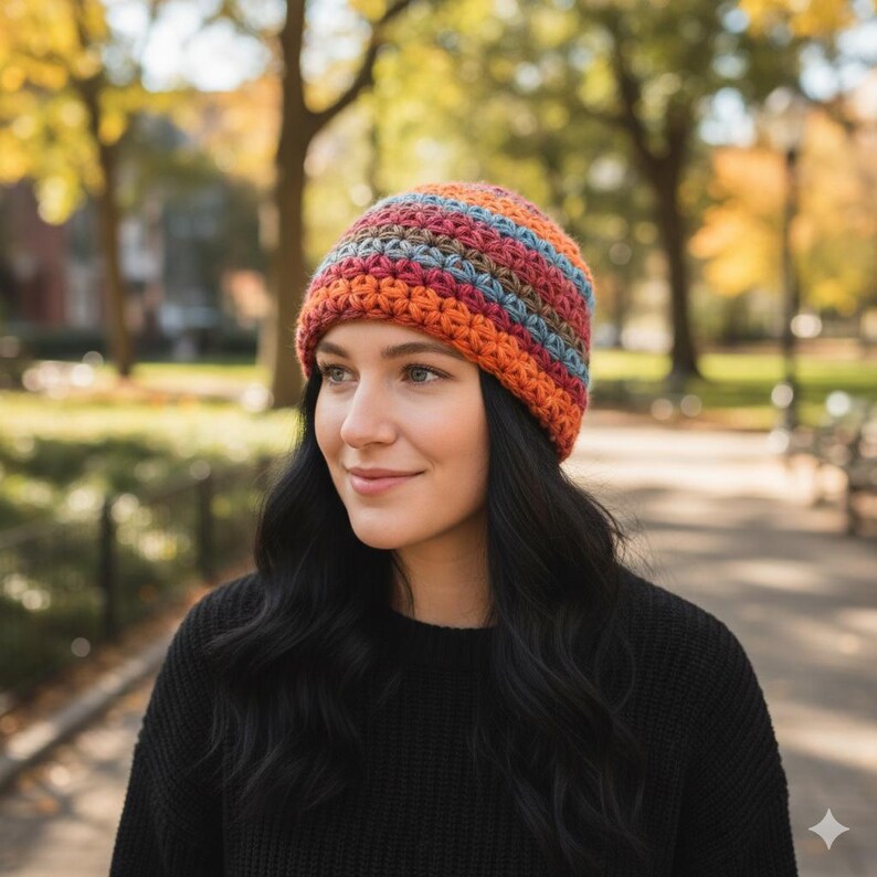 アジサイのビーニーかぎ針編みパターン：21ページにわたる初心者向けマスタークラス｜ステップバイステップの写真、ビデオチュートリアル、1対1のサポート｜PDFダウンロード 画像 5