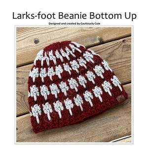 Larksfoot Stitch Bottom-Up Beanie Crochet Pattern for ADVANCED - PDF Download, DYI Gifts! knit hats women&#39;s, knit hats men