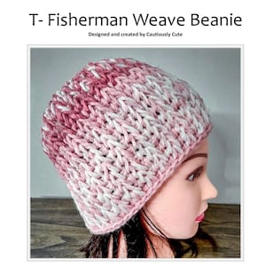Tunisian Bottom-Up Beanie Beginner-Friendly | Step-by-Step Instructions Crochet Pattern - PDF Download, Handmade Practical Gifts!
