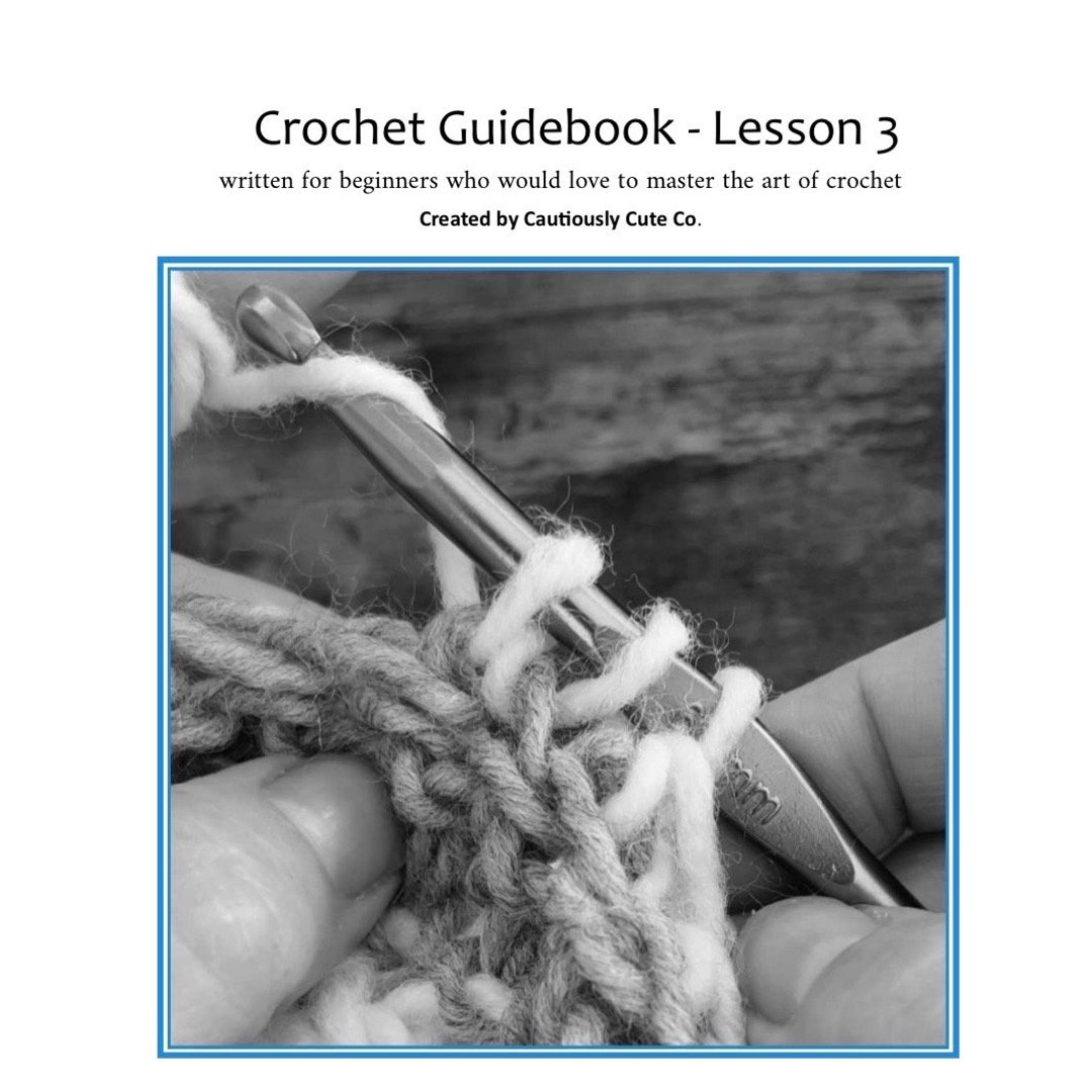 Crochet Lesson 3, How to Crochet Guide for Beginners PDF Download, DYI ...
