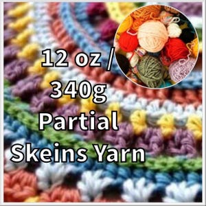 LUCKY YARN BAG - Partial Skeins Surprise Yarn Bundle Scrab Yarn, fair isle knitting crocheting rug tufting weaving pom-pom making