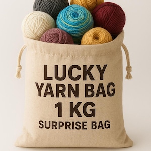 1kg Mystery Yarn Bag for Crochet Knitting | Surprise Fiber Bundle, Stash Clear-out Deal image 1