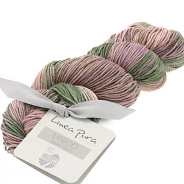LANA GROSSA Linea Pura Unico hand dyed Multicolor blend Italian Yarn supplies 100gr/3.5oz