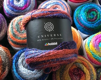 HOBBII Universe Fingering & Sock Hilo acrílico premium, Poliéster, Suministros para tejer, suministros de ganchillo