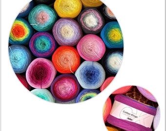 COTTON KINGS Sultan, 200 g cake 100% cotton Oeko-Tex certified cake-yarn. Knitting supplies, Crochet supplies.