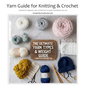 Beginner’s Yarn Guide for Knitting & Crochet – PDF Download | Yarn Types, Weights, Fibers