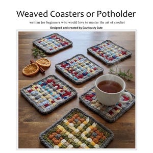Coasters or Potholders Crochet Pattern: Beginner-Friendly PDF Download
