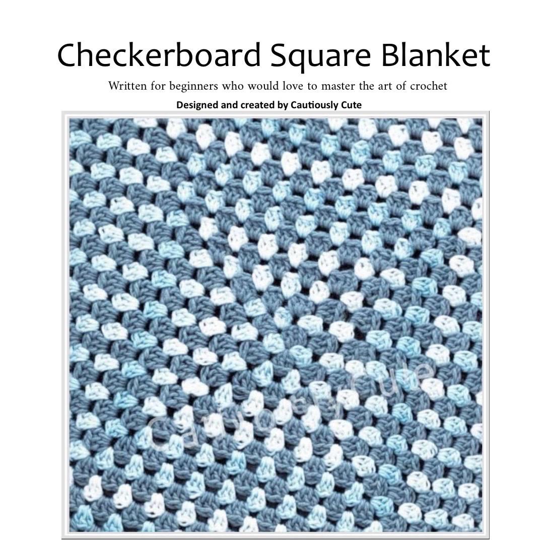 32 Checkerboard Crochet Patterns for Blankets, Bags, Garments, and Home Accents 5 Checkerboard Single Granny Square Crochet Blanket