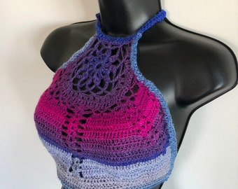 Crochet halter top, Crochet Crop Top, Practical Gifts! Beach Party!