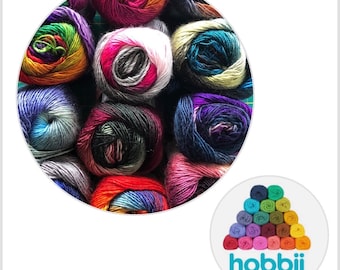 HOBBII Carnival colorful acrylic yarn Yarn supply, Radiant colors soft shiny yarn, knitting, crochet, changing color yarn supplies.