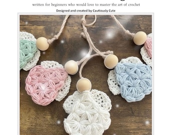 Patrón de crochet para adorno de ángel: paso a paso, PDF para principiantes, decoración de invierno y Navidad. Incluye soporte.
