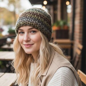 アジサイのビーニーかぎ針編みパターン：21ページにわたる初心者向けマスタークラス｜ステップバイステップの写真、ビデオチュートリアル、1対1のサポート｜PDFダウンロード 画像 3