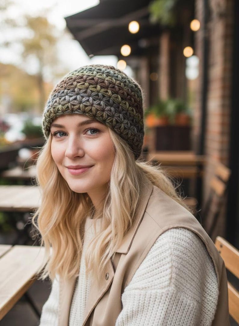 アジサイのビーニーかぎ針編みパターン：21ページにわたる初心者向けマスタークラス｜ステップバイステップの写真、ビデオチュートリアル、1対1のサポート｜PDFダウンロード 画像 3