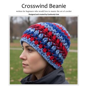 Crosswinds Beanie Crochet Pattern: 14-Page BEGINNER MASTERCLASS | Step-by-Step Photos, Video Tutorials & 1-on-1 Support | PDF Download