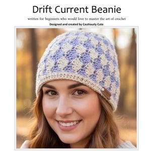 Drift Current Beanie Crochet Pattern: Beginner-Friendly PDF Download