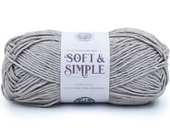 LION BRAND Lion Brand Viscose Worsted Soft Simple Yarn, knit, crochet, yarn supplies, 3.5oz skein