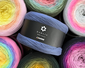 HOBBII Dahlia 100% Cotton cake yarn, summer knit, yarn, crochet, supplies