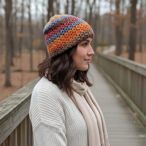 アジサイのビーニーかぎ針編みパターン：21ページにわたる初心者向けマスタークラス｜ステップバイステップの写真、ビデオチュートリアル、1対1のサポート｜PDFダウンロード 画像 2