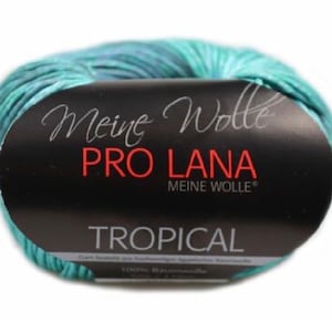 PRO LANA Tropical 100% high quality Egyptian cotton. Made in Italy Yarn, 50 grams skeins in unique color gradient, Knitting Crochet supplies