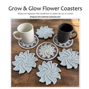 Patrón de posavasos Grow & Glow a crochet: descarga en PDF para principiantes