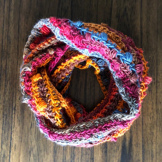 bufanda de colores a crochet