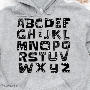 Alphabet SVG-kids Font SVG-alphabet kids Letters SVG-kids cut-fun party svg-Instant Download-Commercial use-Vector files-Cricut-Silhouette