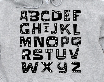 Alphabet SVG-kids Font SVG-alphabet kids Letters SVG-kids cut-fun party svg-Instant Download-Commercial use-Vector files-Cricut-Silhouette