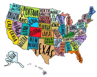 USA map SVG-Digital Download-Printable JPG-United States of America, travel, poster, digital print, kids wall decor-United States Cut File