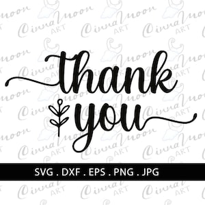 Thank you Svg-Thank you dxf-Thank you clipart-Thanks svg-png-epx-jpg-dxf-Commercial use