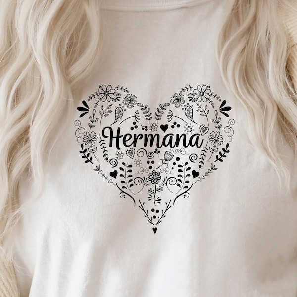 Hermana svg-Español svg-Sister svg-Spanish svg-png-dxf-Heart svg-png-dxf-svg-Latina svg-Friend svg-Amiga svg-Cricut file