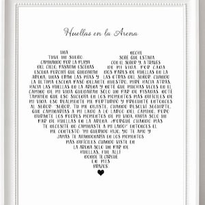Huellas en la arena print-Digital item-Footprints in the sand spanish-Español-Poema Huellas en la arena-jpg-Católico-Religión-Latina