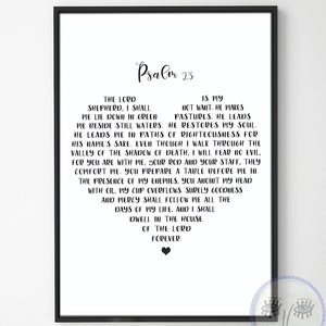 Psalm 23 SVG- The Lord Is My Shepherd svg-Psalm 23 heart-Psalm 23 cut file-Psalm 23 dxf-The Lord is my Sheperd-Catholic Heart-Heart words
