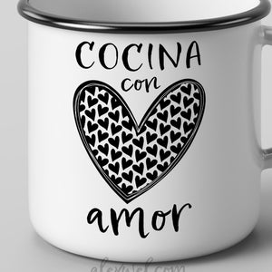 Cocina con amor svg-Cocina svg-Kitchen svg-Español svg-Spanish svg-Latina svg-Hispanic svg-Cocinar svg-Cricut file-png-dxf-svg